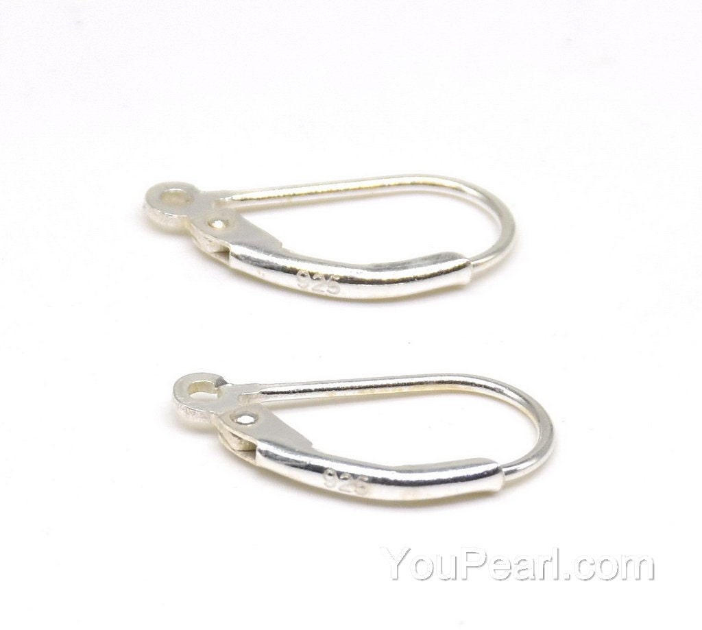 CREATCABIN 1 Box 40Pcs 925 Sterling Silver Leverback Earrings Hooks Lever  Back Brass French Ear Wires with Open Loop Hypoallergenic for Man Women  Styling Dangle Earring DIY Crafts Findings 