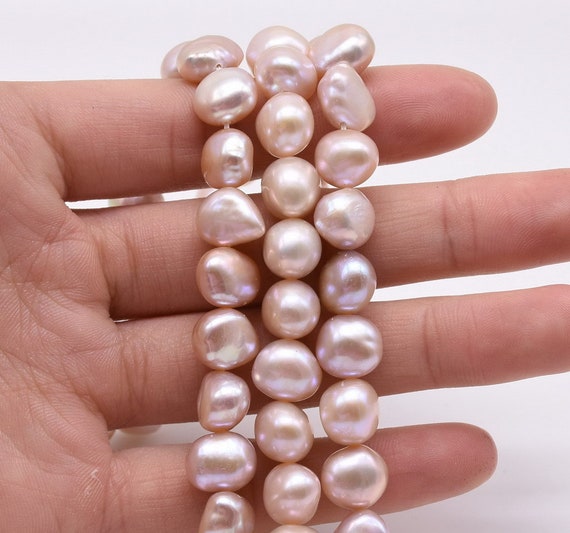 9-10mm freshwater baroque nugget pearl strands wholesale, A+ - pearl  jewelry wholesale