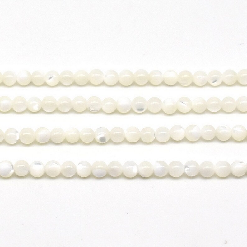 MOP shell beads 3mm 4mm 6mm 8mm 10 12mm round mother of Etsy