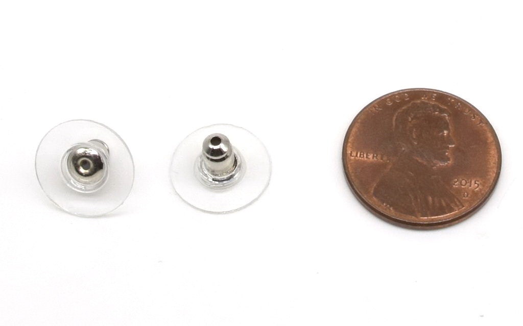 Plastic Rondelle Earnuts/Earwire Stoppers Earring Backs 3x3mm 500pcs pack  Sold per pkg of 500 