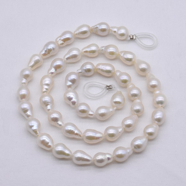 Long baroque pearls, AA teardrop pearls 6-7mm x 9-11mm, genuine freshwater pearl beads,lustrous smallest quality baroque drop pearl FQ825-WS