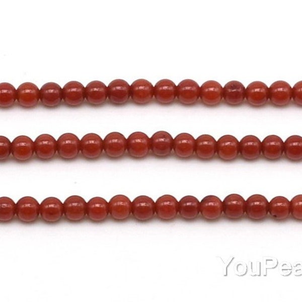 2mm 2.5mm 3mm 4mm 6mm 8mm 10mm 12mm Red Coral Beads, Round Coral Gem Stone Strand, Natural Stone Beads, Loose Coral Beads Strand, CRL20X0