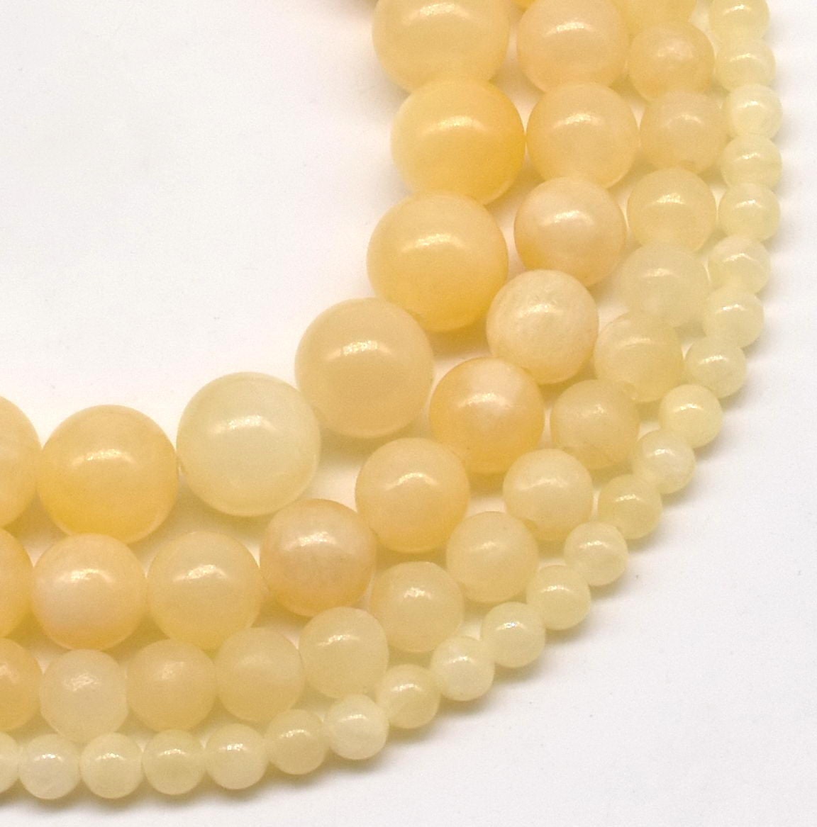 Zenkeeper 108 Pcs Yellow Jade Beads For Jewelry Making 8 Mm Yellow Jade  Gemstones Loose Stone Beads