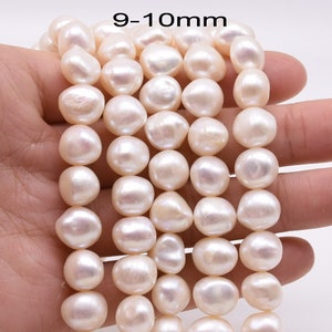 small nugget pearls, 3-4mm 4-5mm 5-6mm small pearls, 6-9mm center drilled pearls, white pearl natural freshwater pearls, fine pearl FN1X0-WS 9-10mm