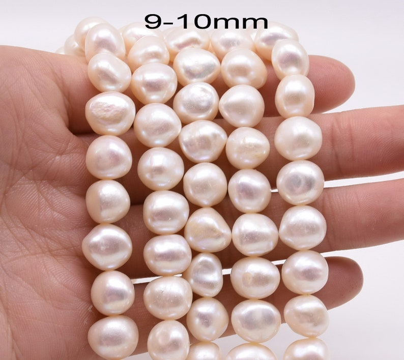 small nugget pearls, 3-4mm 4-5mm 5-6mm small pearls, 6-9mm center drilled pearls, white pearl natural freshwater pearls, fine pearl FN1X0-WS 9-10mm