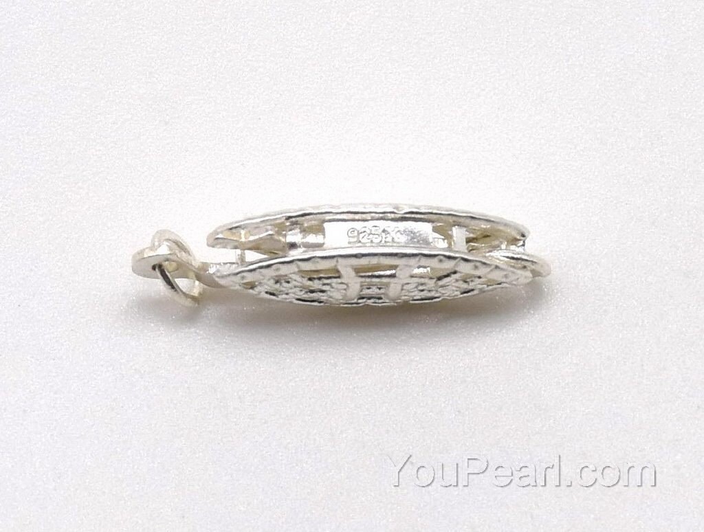 Filigree Fishhook Clasps Sterling 925 Silver Clasp Oval Fish Etsy