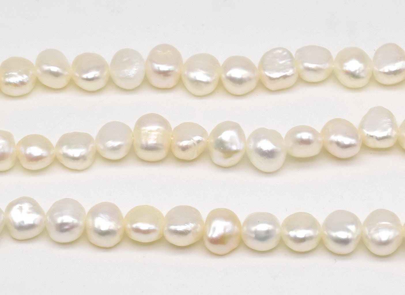6-7mm Baroque Pearls, White Nugget Pearl Beads, Cultured Real Pearls,  Genuine Freshwater Pearl Strands, Pearl Jewelry, FN300-WS - Etsy