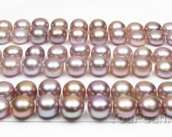 AA+ 9-10mm button pearls, freshwater pearls, lavender natural pearls, half drilled genuine pearls, loose pearl beads, FLB9010-X