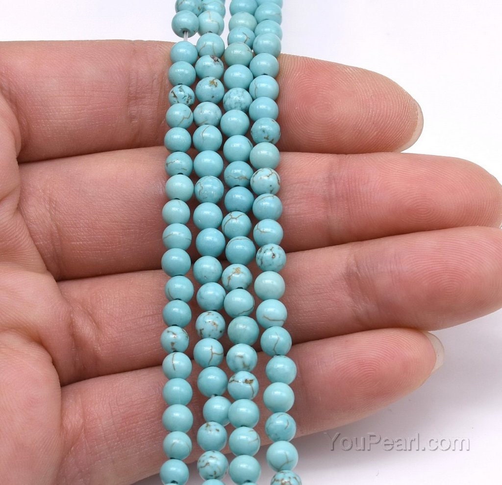 32PCS 12MM Beads Shell Turquoise Beads with Mother-of-Pearl Round Loose  Beads Natural Gem Beads for Jewelry Making 15