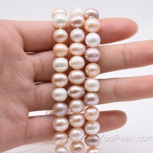 8mm multicolor pearls, freshwater natural colorful pearl bead, large pearl hole available to 2.5mm, fresh water potato loose pearl, FP570-XS