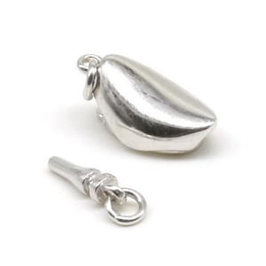 Cierre de almohada de plata de ley 925, cierre a presión, cierre para pulsera y collar, accesorios de joyería de plata, disponible en 12 mm, 16 mm, 17 mm y 22 mm, CS12X0