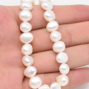 small nugget pearls, 3-4mm 4-5mm 5-6mm small pearls, 6-9mm center drilled pearls, white pearl natural freshwater pearls, fine pearl FN1X0-WS 8-9mm