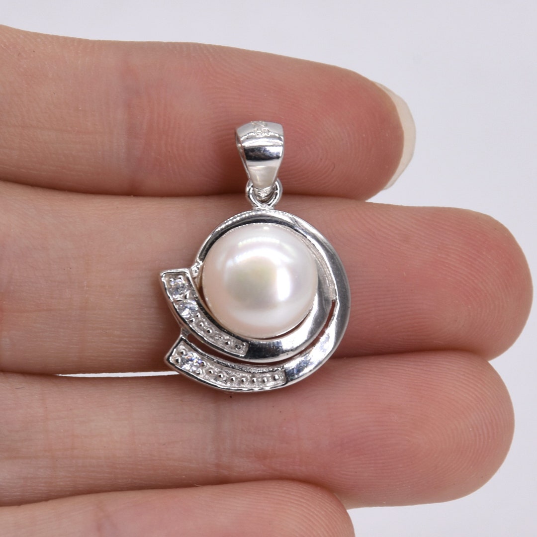10-11mm Clip-on Freshwater Pearl Pendant,large Pearl Pendant