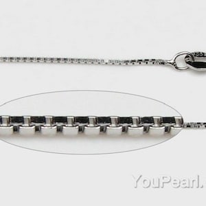 Sterling 925 silver box chain, vintage chain necklace, pendant silver chain, Italy chain for jewelry making, 14, 16, 18 inch, SC1020