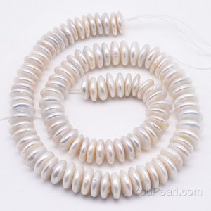 Oval Pearl Beads, 5-6mm Rice Shape, Freshwater Pearl, Natural White Color  Pearls, Genuine Fresh Water Small Pearl, Full Strand, FM400-XS 