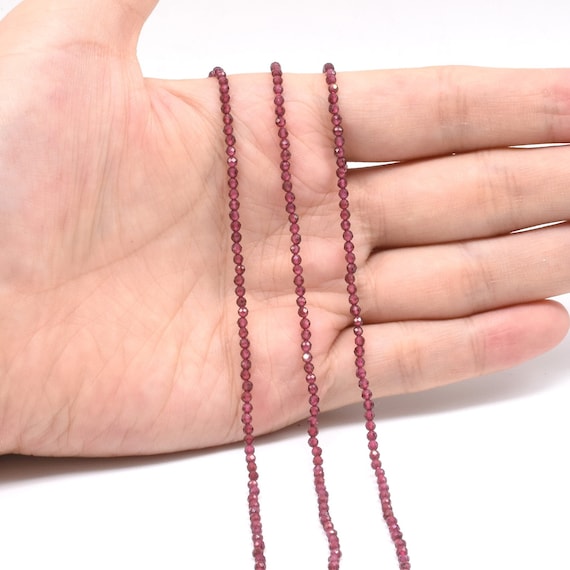 Pietra Preziosa Rondelle Sfaccettata Granato Rosso Naturale 2x4 - Foto 6