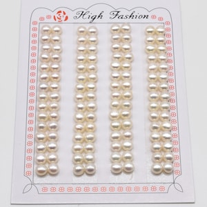 AA+ button pearls, 3-4mm 4-5mm 5-6mm button pearls, half drilled genuine pearl, real freshwater loose pearls, fine pearl bead supply FLB3060