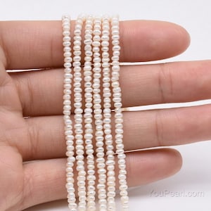 2.5-3mmm seed pearls, white small pearl bead, fresh water button pearl, genuine natural color tiny pearl bead supplies, FS430-WS