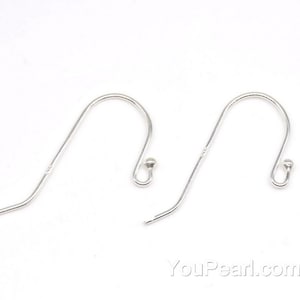 Puede incluir: Dos ganchos para pendientes de plata con una pequeña bola en el extremo de cada gancho.