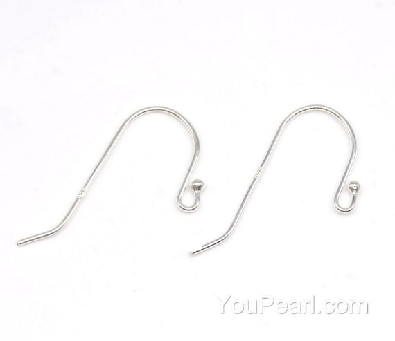 Fish Hook Fancy Earring Wires Sterling Silver (Pair)