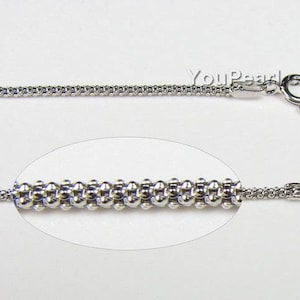 925 sterling silver chain, popcorn chain, sterling silver necklace, popcorn chain necklace, silver jewelry, 16, 18 inch, SC1050