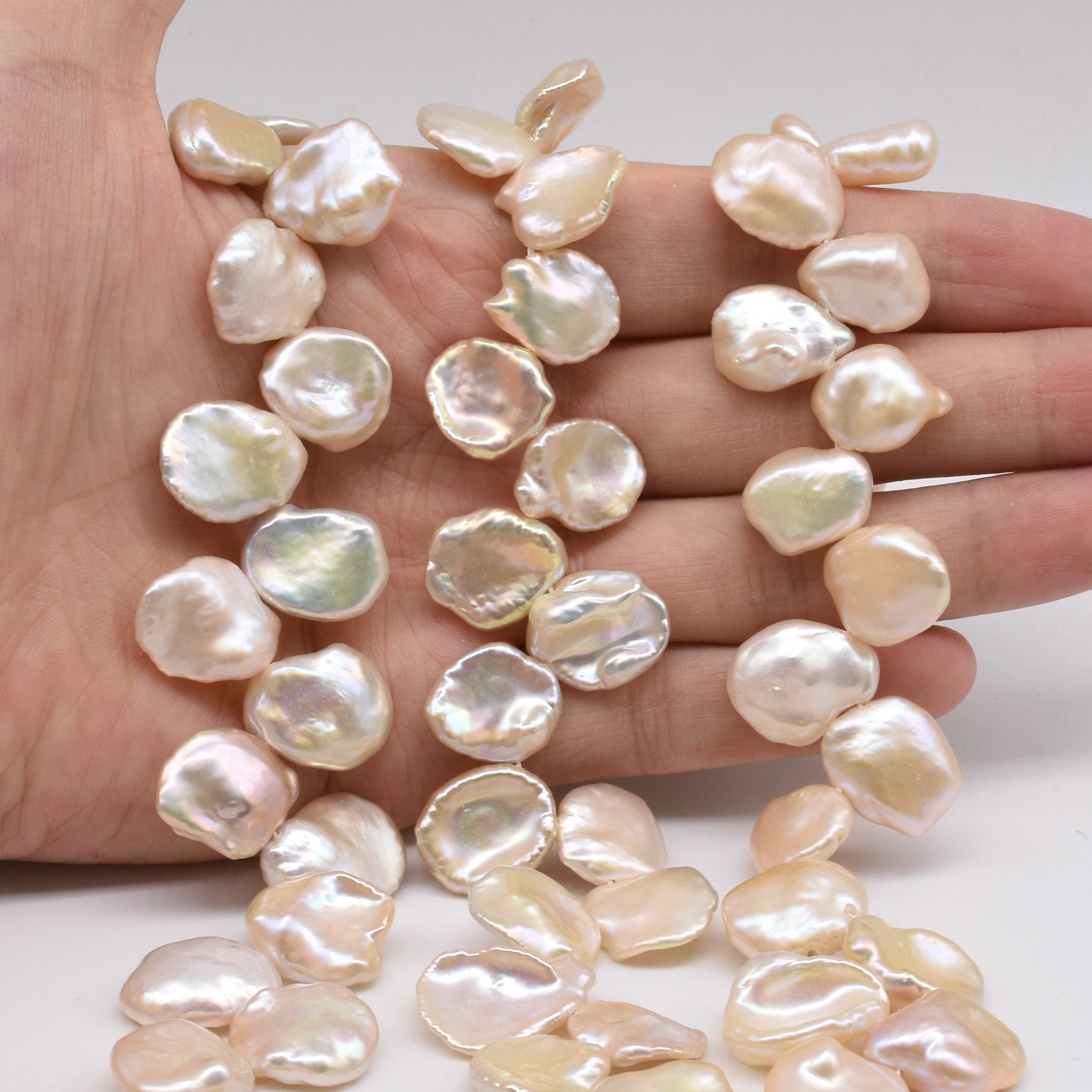 Petal pearls keshi cornflake pearls 1214mm natural pink Etsy