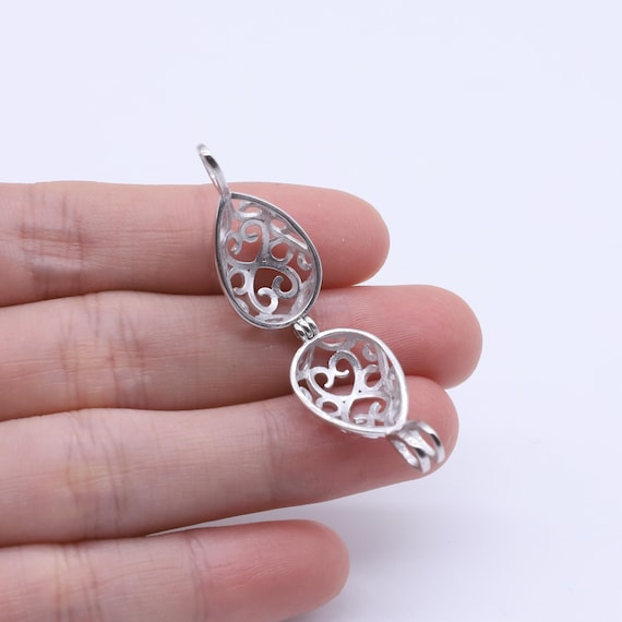 Ciondolo In Argento Sterling Massiccio 925 Con Perla D'acqua - Foto 8