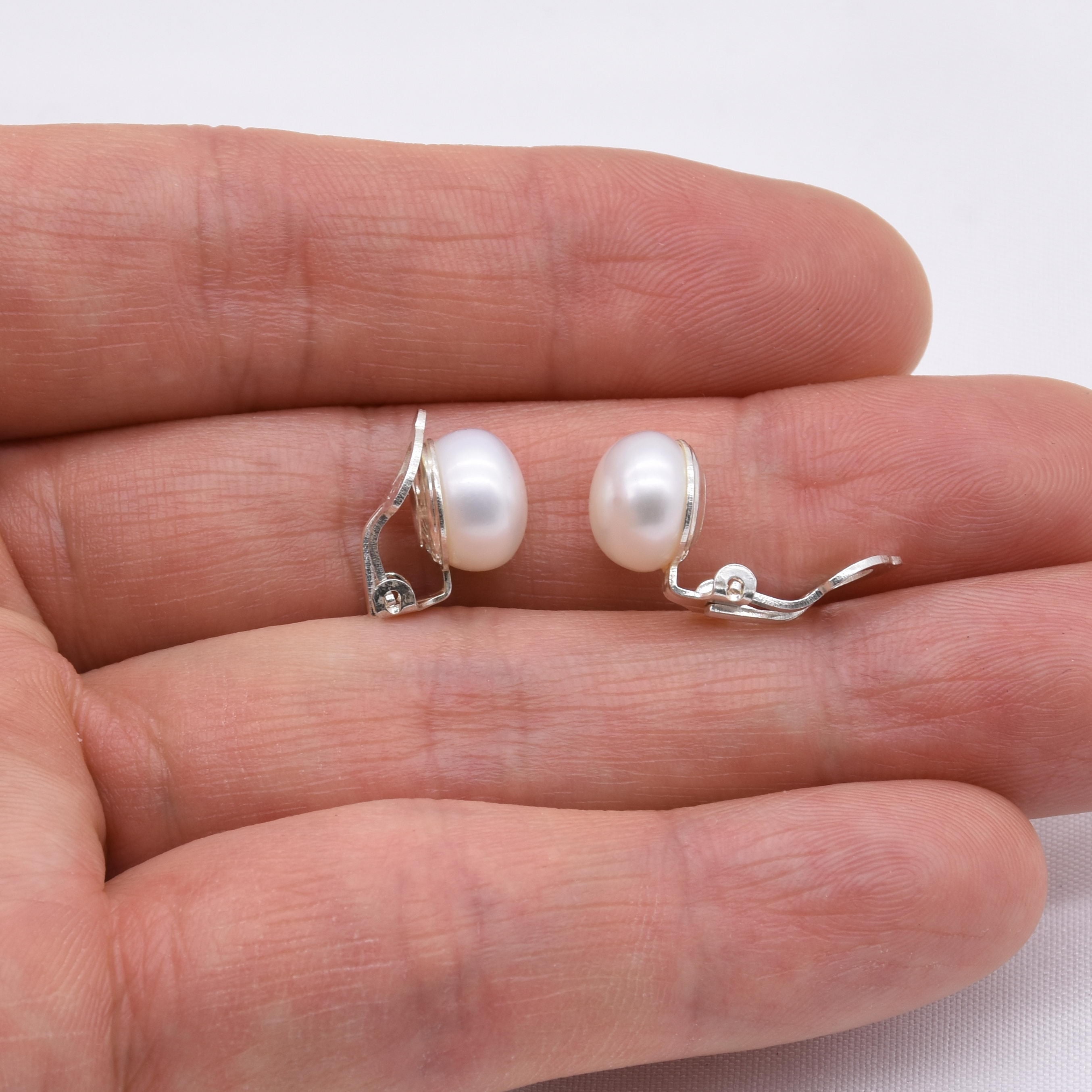 Large Pearl Earrings | Pearl Drop Earrings | Large Gold Ball Earrings with Allergy-Free Clasp (20mm), Pink