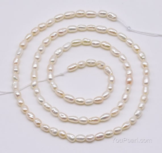 OVAL PEARL NECKLACE 3 MM OVAL PEARL NECKLACE 3 MM