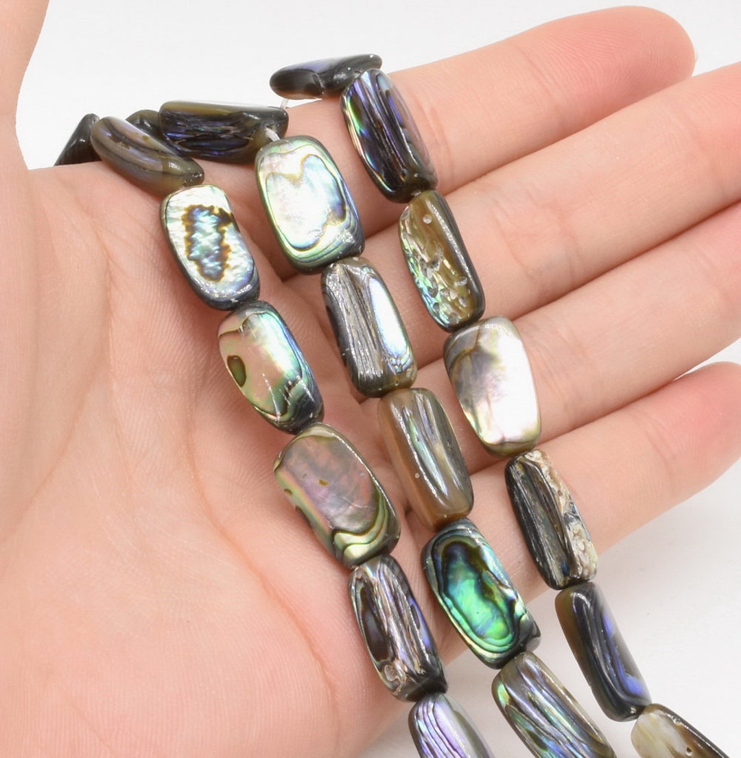 Abalone Paua Shell, Bar Shape Abalone Shell Beads Strand, Genuine ...