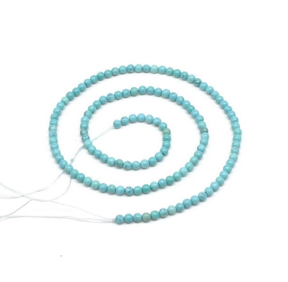 Asingeloo 63 PCS 6mm Howlite Turquoise Round Loose Beads - 15 Inch Strand For Jewelry Making - View #6