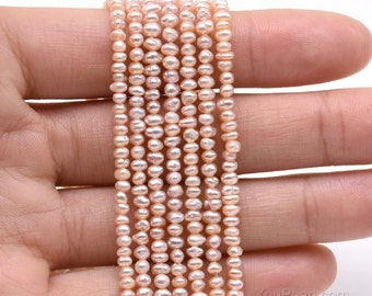 2.5-3mm tiny pearls, natural potato freshwater pearl beads, seed pearl jewelry, natural pink lavender color small pearl seed beads, FS400-XS