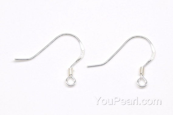 Sterling Silver Earring Hooks With Coil S925 Silver Ear Wire