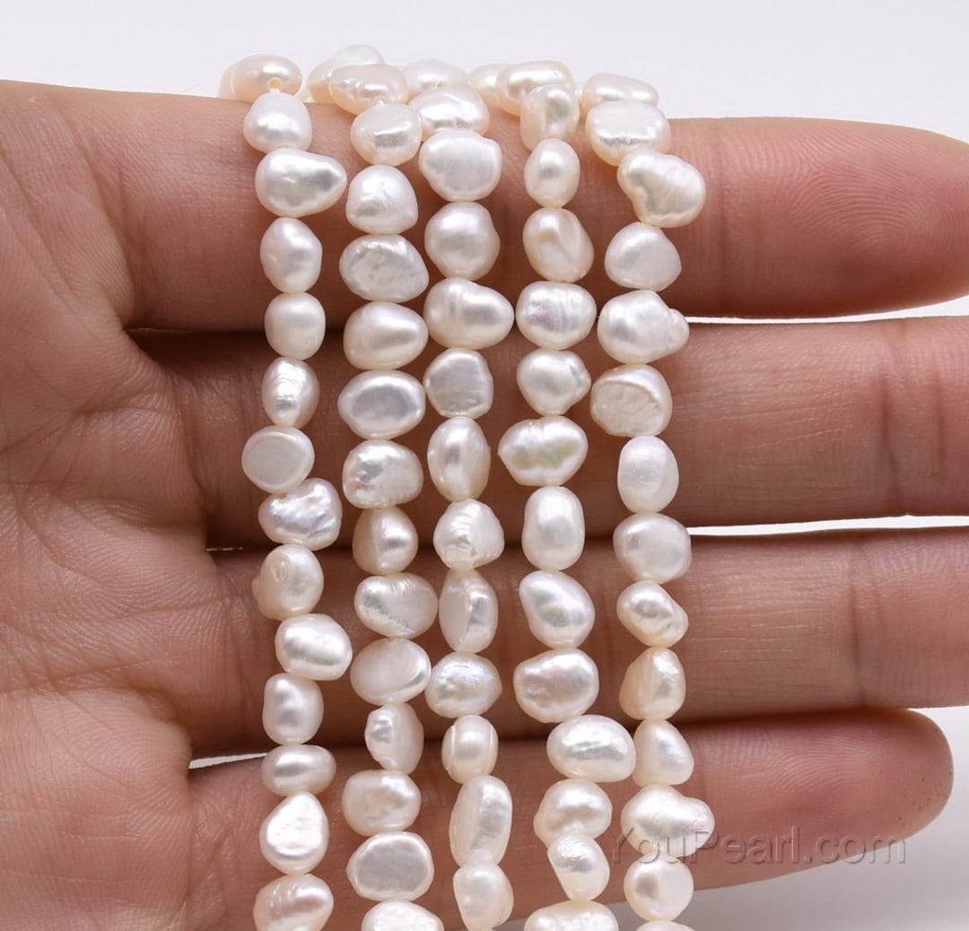  Ankom 3-4mm Tiny Freshwater Pearl Beads Small Natural White  Pearls Seed Bead for Jewelry Making DIY Bracelet Necklace Rings Gift 36cm -  (Color: White, Item Diameter: About 3-4mm) : Arts, Crafts
