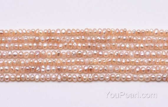 100% Natural Freshwater Pearl Millet Shape Beads 2-3mm