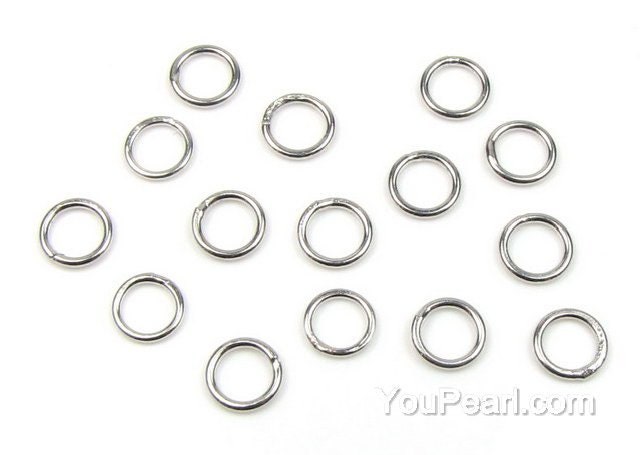 スターリングシルバー925製ジャンプリング、4mm、5mm、6mmのクローズド