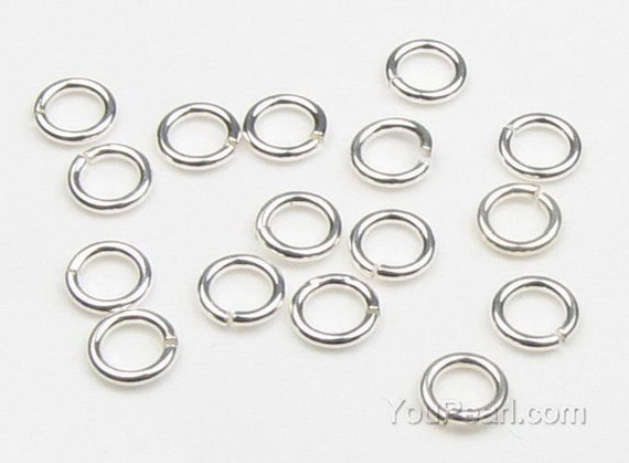 SS JUMP RINGS-- 925 Sterling silver-- Closed and open-- 4mm, 5mm