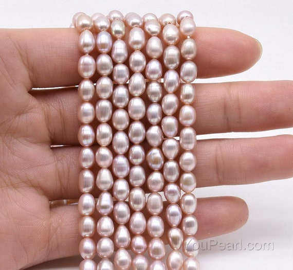 Buy A Grade Teardrop Pearl Beads 4 5mm White Rice Oval Pearl Tiny Real Freshwater Pearls Full Strand Pearl Supplies FM300 XS Online in India Etsy