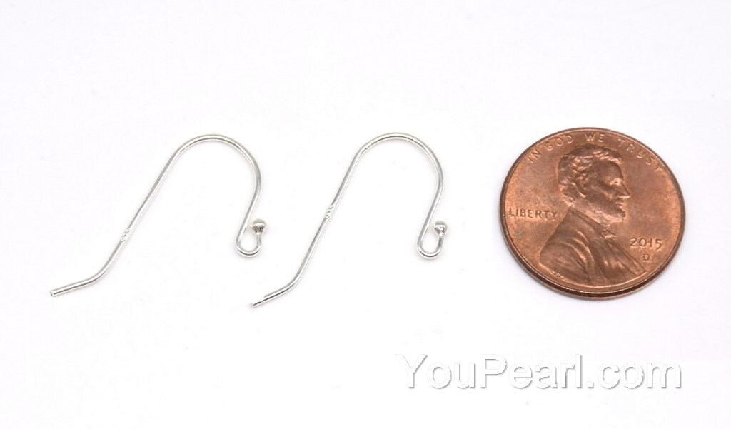 1) Pair Solid Sterling Silver 925 Earring Hooks French Wire 2pc DIY  Findings US