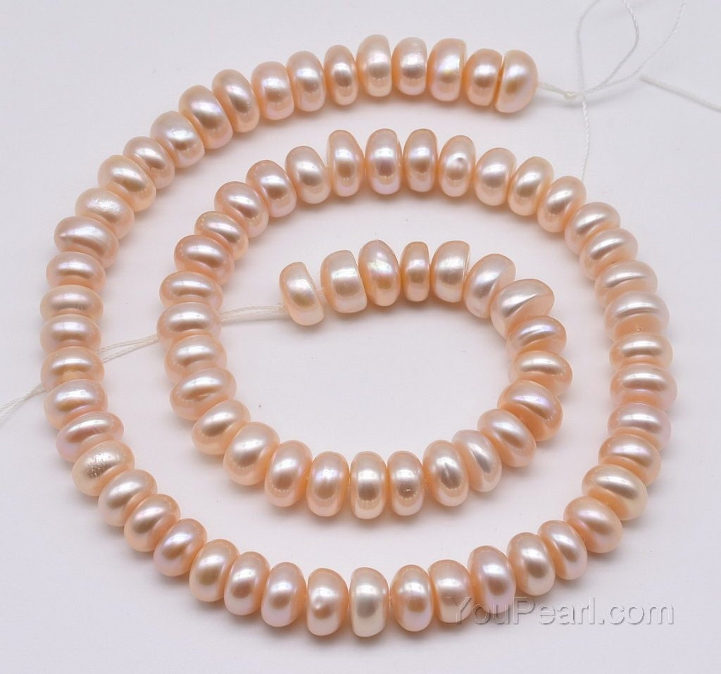 B Grade Natural White Pink Freshwater Button Pearl Top Drilled Hole Loose Pearl  Strands - China Freshwater Pearl Strand and Button Pearl Beads price
