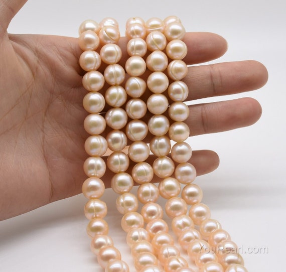 16X11MM-12X10MM WHITE NATURAL PEARL GEMSTONE GRADE A POTATO LOOSE BEADS 7/"