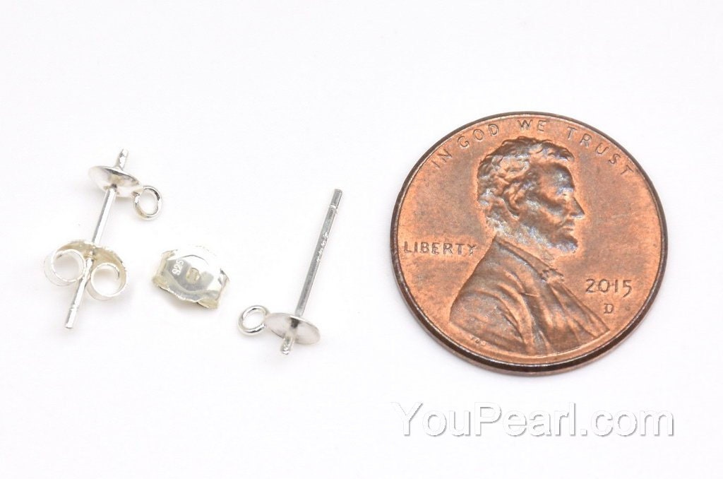 5 Paia Di Chiusure A Farfalla In Vero Argento Sterling Per Orecchini A Perno. Si Adatta Alla Maggior Parte Degli Orecchini A Bottone Di Dimensioni Standard. Viene Fornito In Una Confezione Regalo - Foto 3