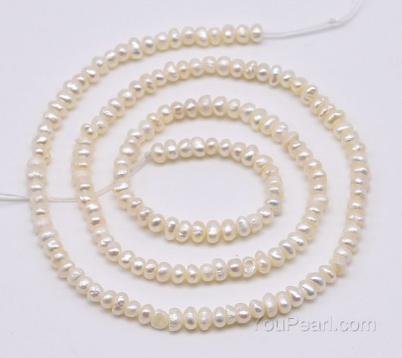 Wholesale Natural Cultured Freshwater White Pearl Round Loos Beads 14.5" Strand Wholesale Natural Cultured Freshwater White Pearl Round Loos Beads 14.5" Strand