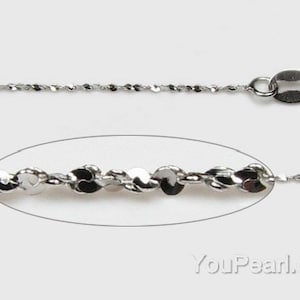 925 sterling silver chain, sparkle silver necklace, sterling silver necklace chain, simple chain jewelry, 16, 18 inch, SC1010