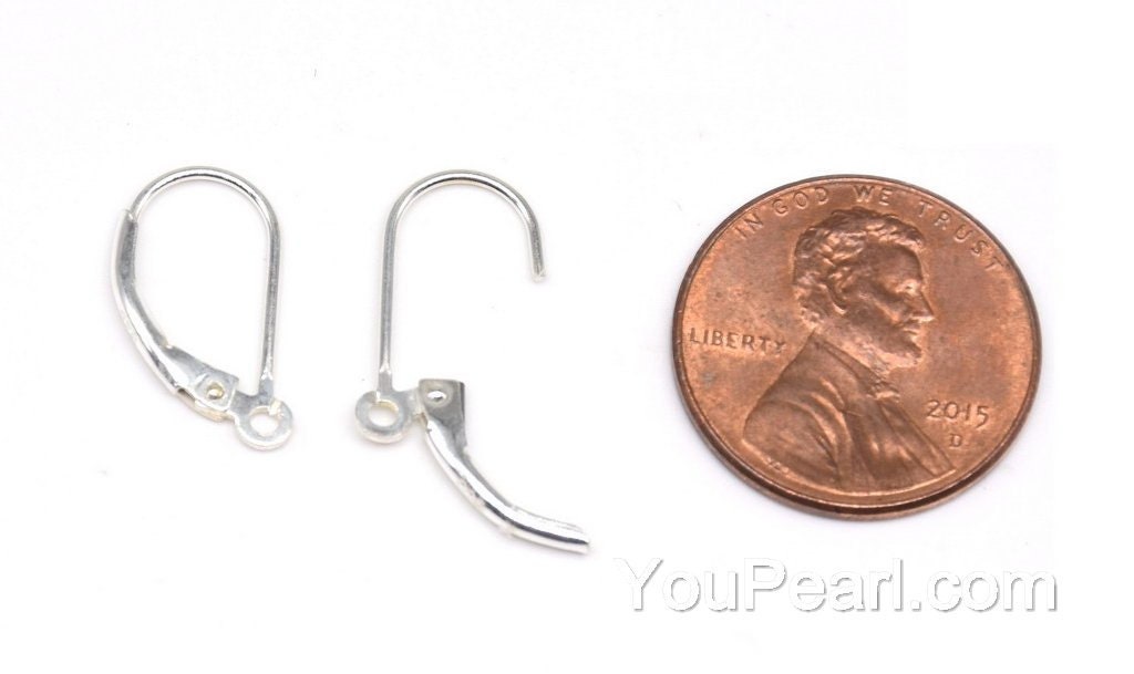 4 Sterling Silver Earring Hook 4 Pcs (2 pairs) 925K Silver Earring Wire  Findings (20mm) G30005