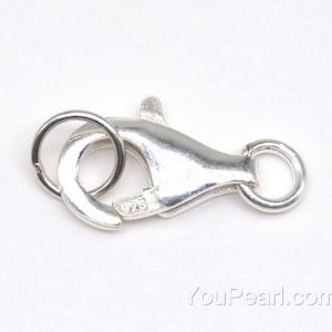 Puede incluir: Cierre de langosta de plata con un sello 925. El cierre es una opción popular para collares y pulseras.