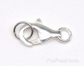 Fermoirs à griffes de homard, fermoirs à gâchette, breloques à fermoir à homard, serrure à homard, 925 trouvailles en argent sterling, 8mm 11mm 13mm disponible, CS107X