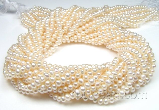 Beads Pearl Strings White Pearls, Ivory Pearls Stings for Bridal Bouquet  Accessories Wedding DIY Crafts Material 10 Meters Long, 4mm Width