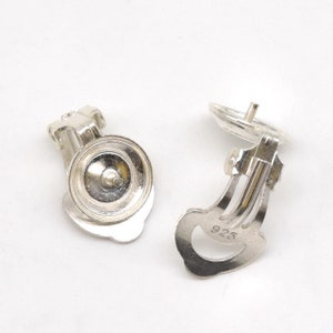 Boucles d'oreilles clip en argent sterling 925 non percées Or vermeil Boucles d'oreilles clip en véritable perle d'eau douce naturelle F1805-E image 9