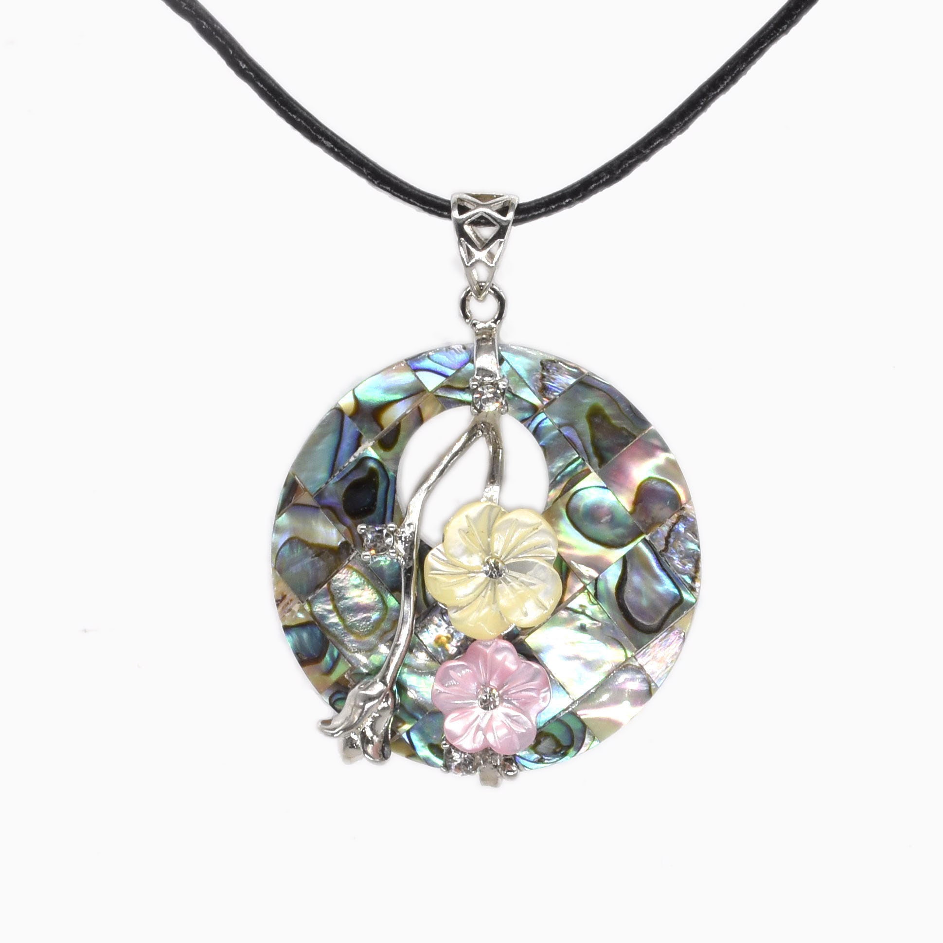 Multicolor Paua Abalone Shell Tortoise Horse Flower Silver Pendant for Necklace Multicolor Paua Abalone Shell Tortoise Horse Flower Silver Pendant for Necklace